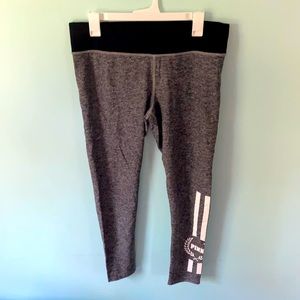 Heather Gray leggings. PINK. Size L.